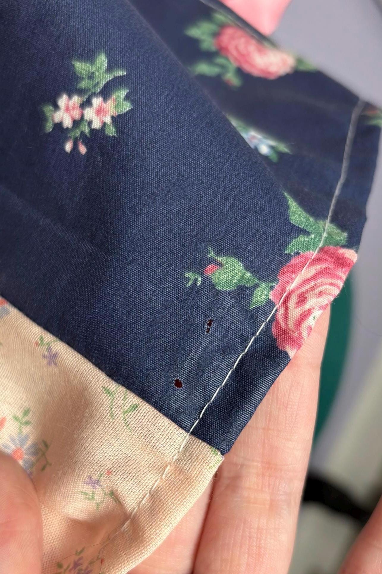 The Pony Side-Tie Top in Granny Florals - M/L