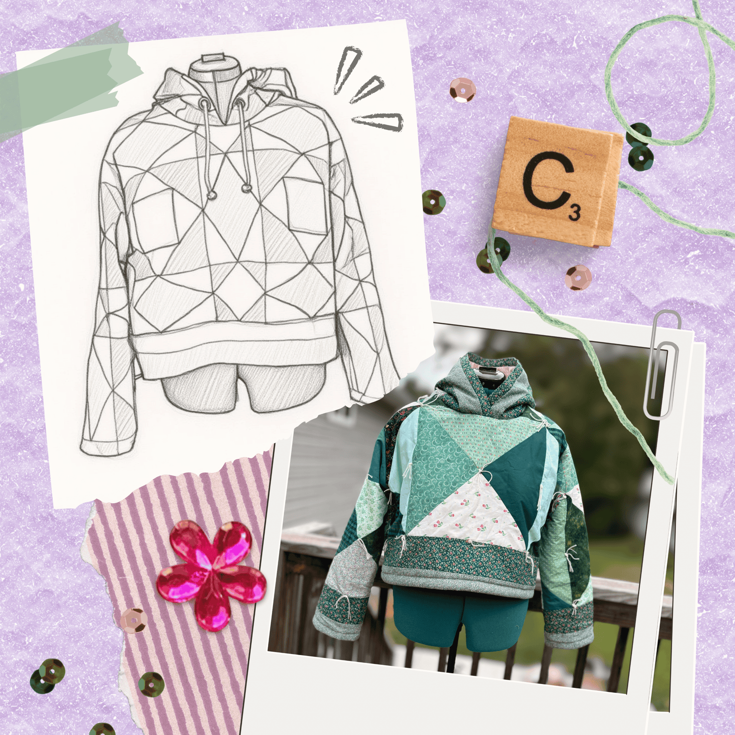 The Crush Crop Quilt Hoodie